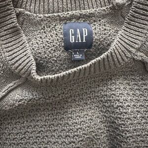 Textured Knit Crew Neck Sweater Gray Long Sleeve Casual Women's Large